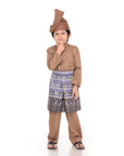 Baju Melayu Classic Cotton Kids Brown