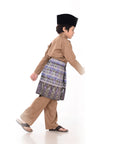 Baju Melayu Classic Cotton Kids Brown