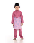 Baju Melayu Classic Cotton Kids Dark Pink