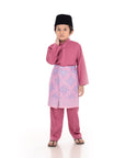 Baju Melayu Classic Cotton Kids Dark Pink
