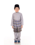 Baju Melayu Classic Cotton Kids Grey
