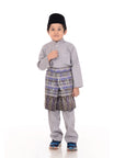 Baju Melayu Classic Cotton Kids Grey