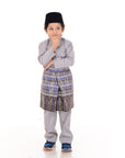 Baju Melayu Classic Cotton Kids Grey