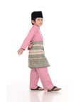 Baju Melayu Classic Cotton Kids Light Pink