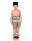 Baju Melayu Classic Cotton Kids Peach