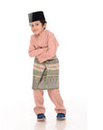 Baju Melayu Classic Cotton Kids Peach