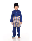 Baju Melayu Classic Cotton Kids Royal Blue