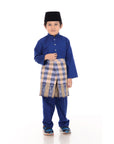 Baju Melayu Classic Cotton Kids Royal Blue