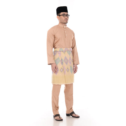 Baju Melayu Classic Cotton Light Brown