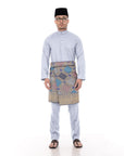 Baju Melayu Classic Cotton Light Grey