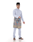 Baju Melayu Classic Cotton Light Grey