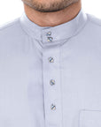 Baju Melayu Classic Cotton Light Grey