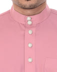 Baju Melayu Classic Cotton Light Pink