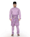 Baju Melayu Classic Cotton Light Purple