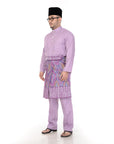 Baju Melayu Classic Cotton Light Purple