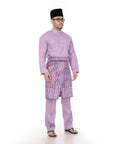 Baju Melayu Classic Cotton Light Purple