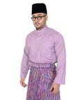 Baju Melayu Classic Cotton Light Purple