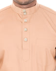 Baju Melayu Classic Cotton Peach