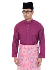 Baju Melayu Classic Cotton Dark Purple
