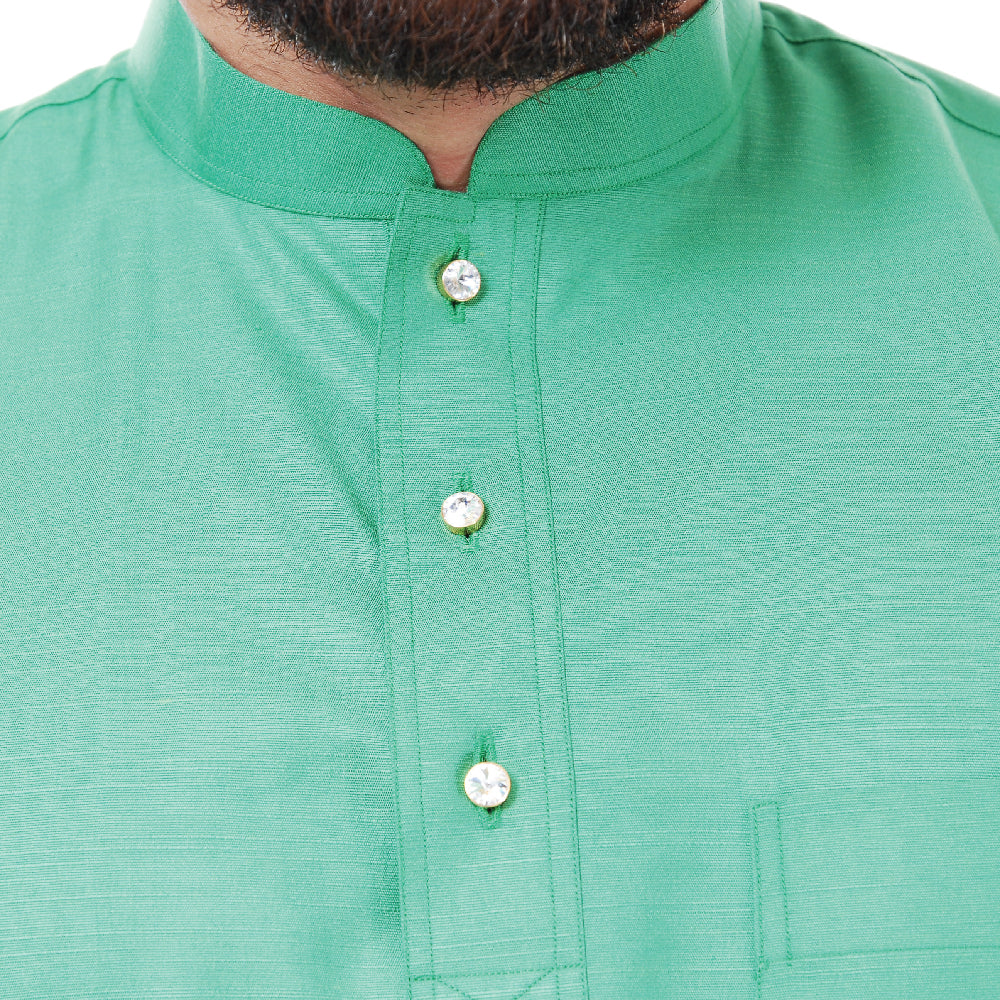 Baju Melayu Tenun Pahang Green