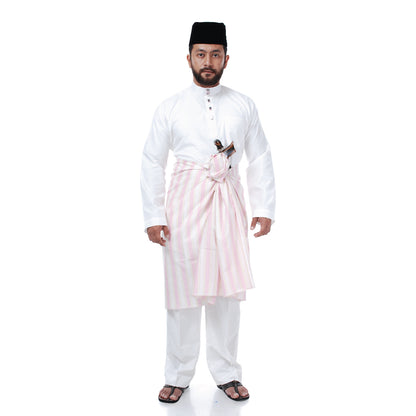 Baju Melayu Tenun Pahang White