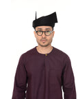 Setanjak | Tengkolok | Destar | Traditional Malay Head Gear Plain Black