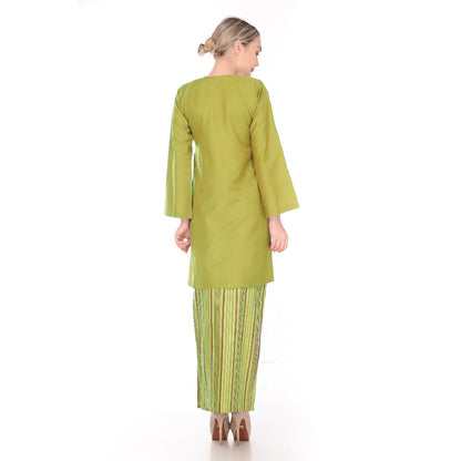 Baju Kurung Pahang Tenun Cotton Olive