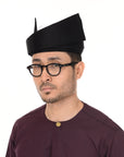 Setanjak | Tengkolok | Destar | Traditional Malay Head Gear Plain Black