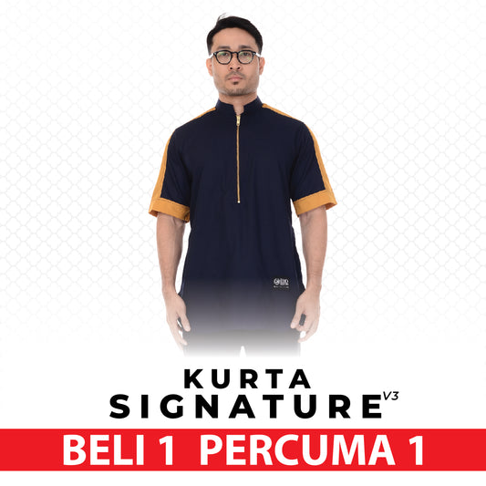 Kurta Signature Navy Gold V3