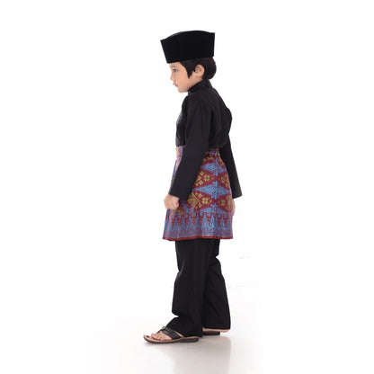 Baju Melayu Classic Cotton Kids Black