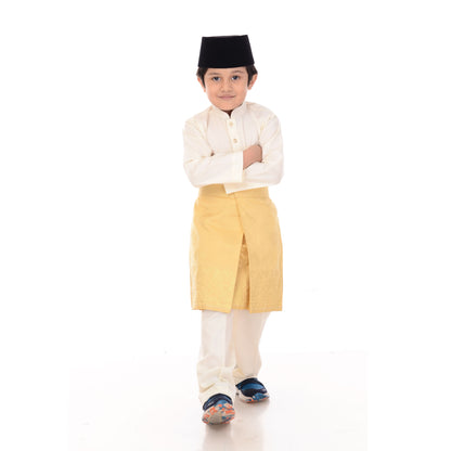 Baju Melayu Classic Cotton Kids Creame