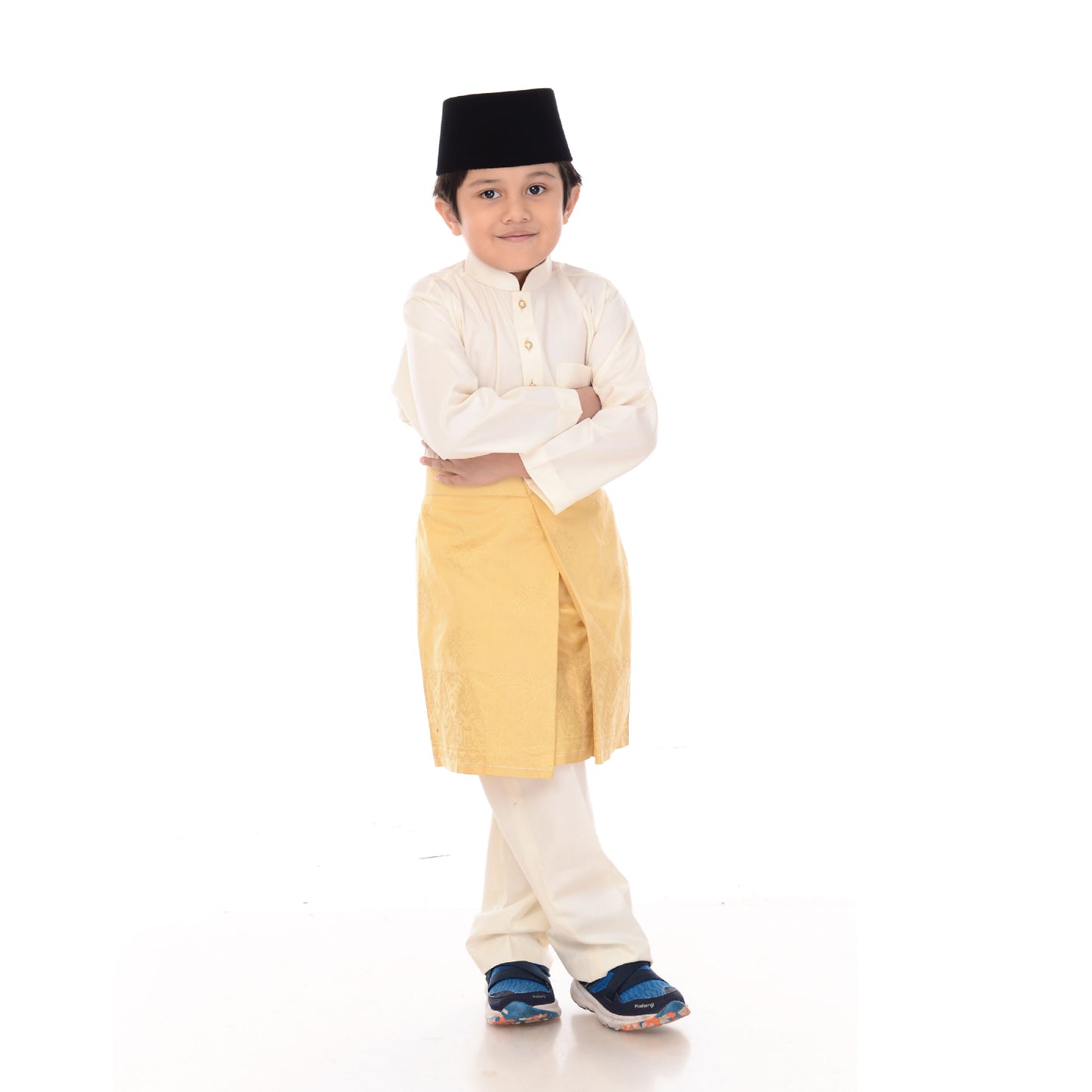 Baju Melayu Classic Cotton Kids Creame