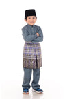 Baju Melayu Classic Cotton Kids Dark Grey