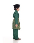 Baju Melayu Classic Cotton Kids Green