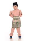 Baju Melayu Classic Cotton Kids Peach