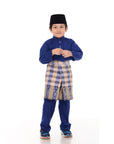 Baju Melayu Classic Cotton Kids Royal Blue