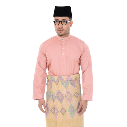 Baju Melayu Classic Cotton Dusty Pink