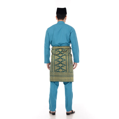 Baju Melayu Classic Cotton Light Blue
