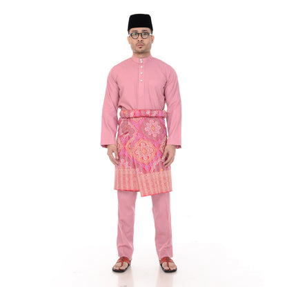 Baju Melayu Classic Cotton Light Pink