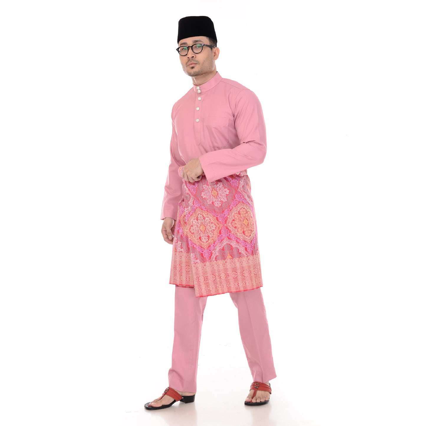 Baju Melayu Classic Cotton Light Pink