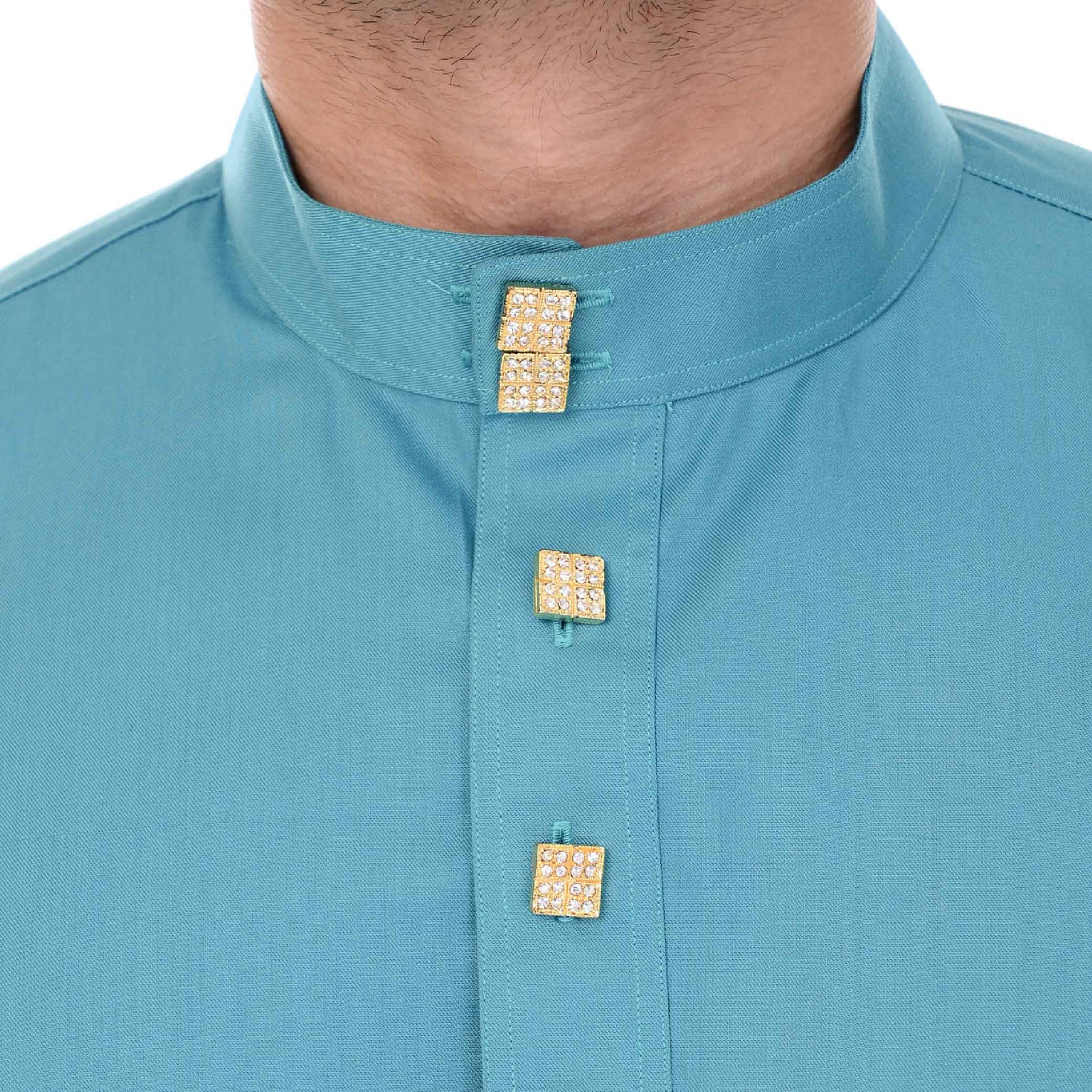 Baju Melayu Classic Cotton Turqoise
