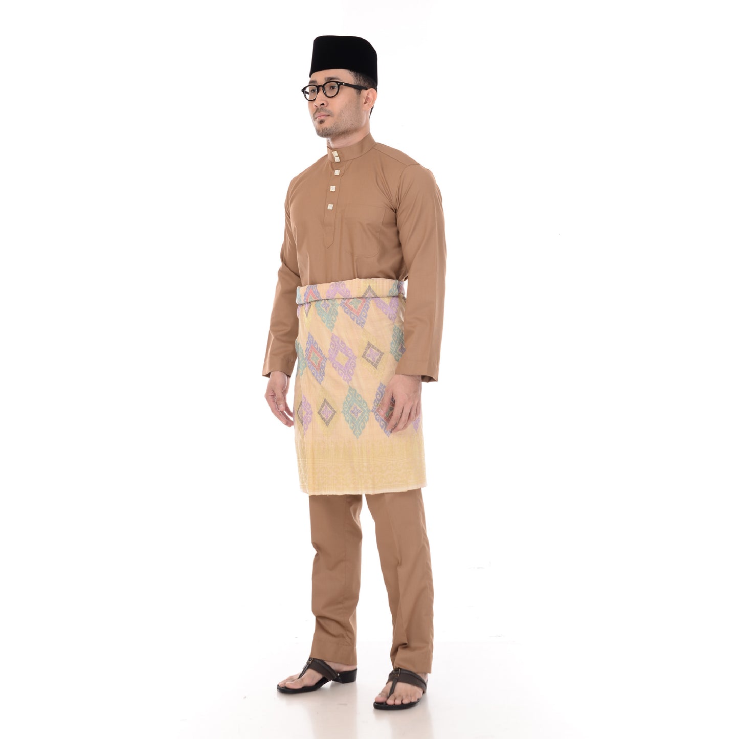 Baju Melayu Classic Cotton Brown