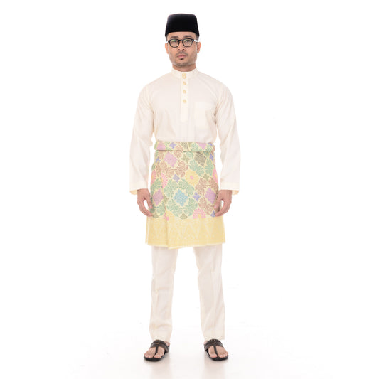 Baju Melayu Classic Cotton Creame