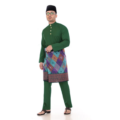 Baju Melayu Classic Cotton Dark Green