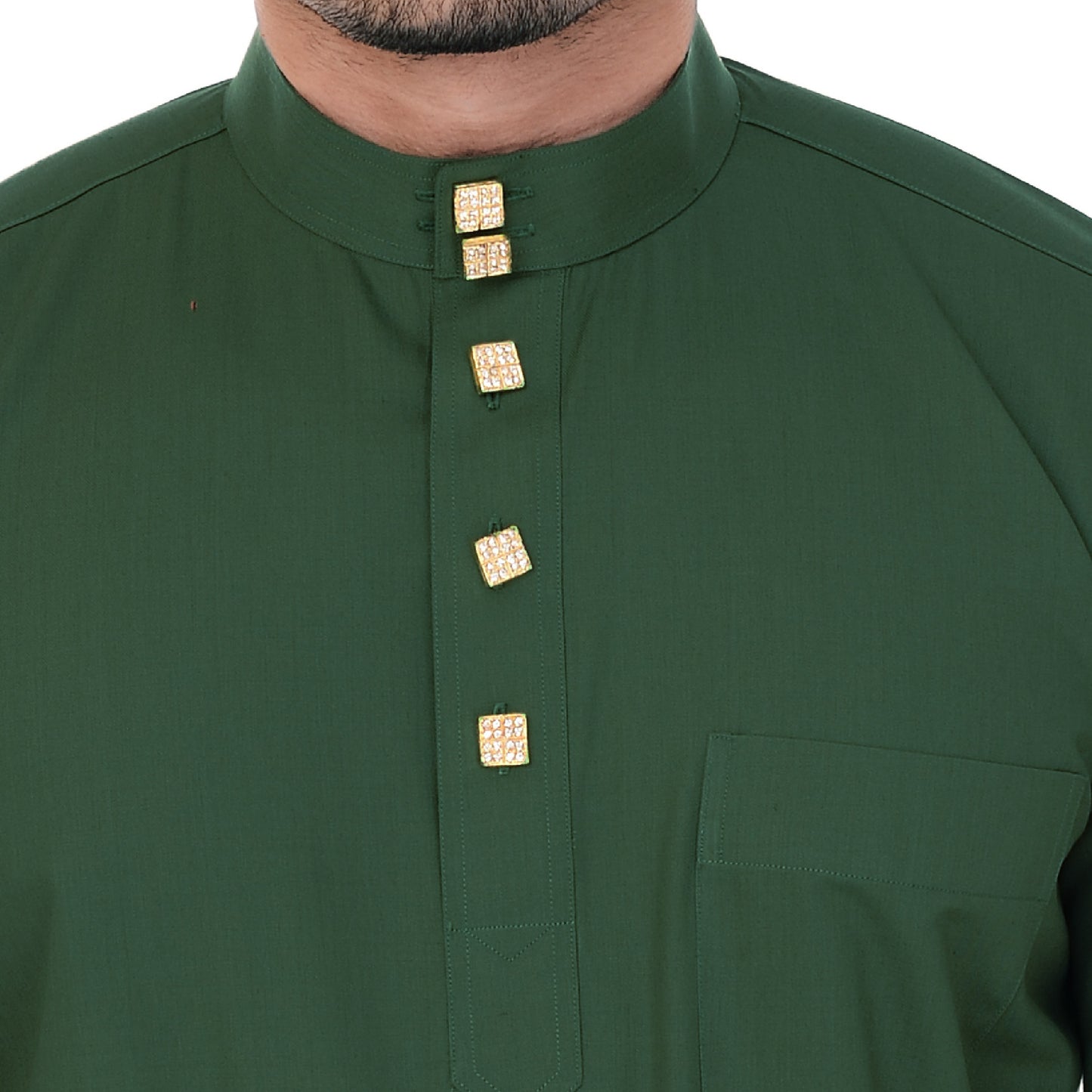 Baju Melayu Classic Cotton Dark Green