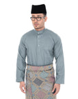 Baju Melayu Classic Cotton Dark Grey