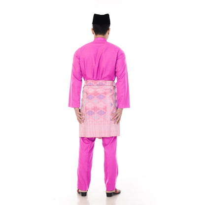 Baju Melayu Classic Cotton Dark Pink