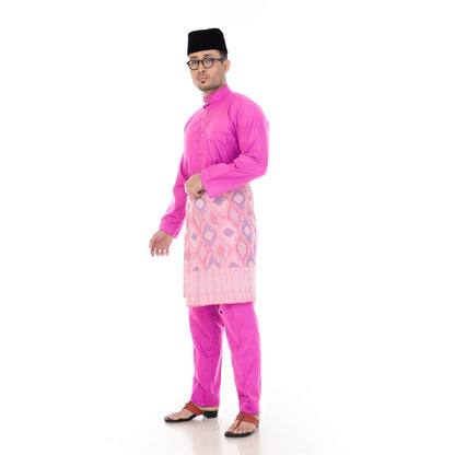 Baju Melayu Classic Cotton Dark Pink
