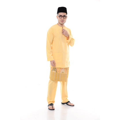 Baju Melayu Japanese Crepe Teluk Belanga Yellow