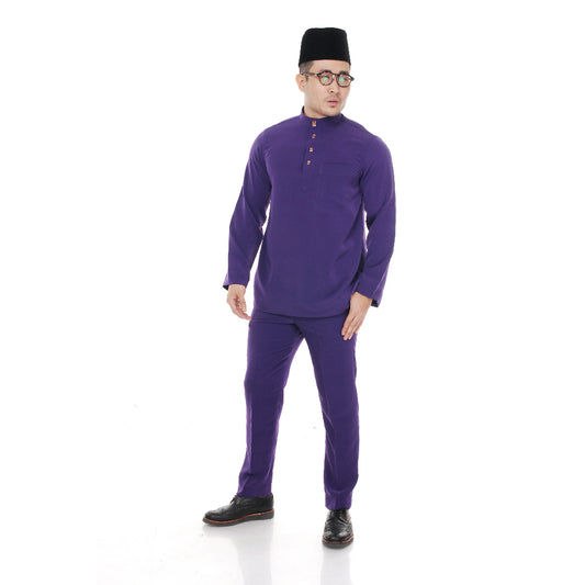 Baju Melayu Super Colour Purple